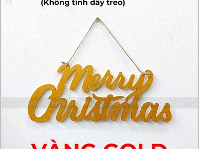 Chữ Merry Christmas 35x14cm [Bằng gỗ - Nhiều màu] CHU-GO-18